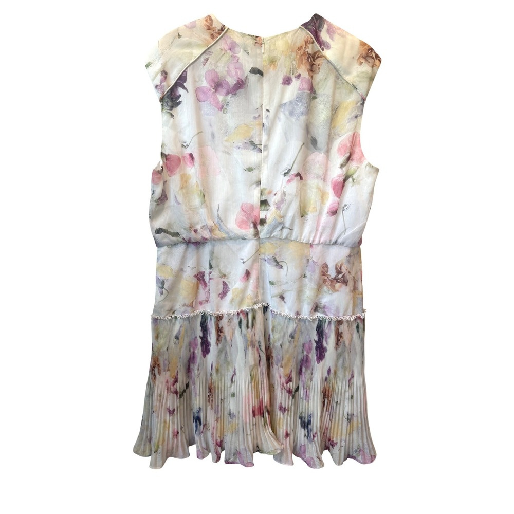 Ted Baker London Saintly Floral Pleated Mini Dress Sz 6 US 16-18 Wedding Guest - Picture 6 of 11